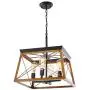 HMVPL 4 Lights Vintage Pendant Lighting Fixtures, Farmhouse Swag Chandeliers Hanging Lamp Ceiling Island Light for Kitchen Dining Room Bedroom Foyer Hallway Front Door