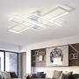 Modern Ceiling Lamp LED Stepless Dimming with Remote Control Close to The Ceiling Light Fixture Geometric Ceiling Light for Living Room Bedroom Office Indoor Chandelier Diameter 90 cm x 60CM (White) Modern Ceiling Lamp LED Stepless Dimming with Remote Control Close to The Ceiling Light Fixture Geometric Ceiling Light for Living Room Bedroom Office Indoor Chandelier Diameter 90 cm x 60CM (White)