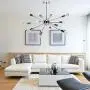 GRUSTRUST 12-Light Sliver Chandeliers Lighting Easy Mount Ceiling Light Chrome Modern Pendant Light Dimmable Lamp Bracket for Living Room Showroom Study Room(Bulbs Not Included) GRUSTRUST 12-Light Sliver Chandeliers Lighting Easy Mount Ceiling Light Chrome Modern Pendant Light Dimmable Lamp Bracket for Living Room Showroom Study Room(Bulbs Not Included)