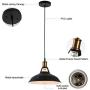 Homiforce Vintage Style 3 Light Black Pendant Light with Metal Shade in Matte-Black Finish-Modern Industrial Edison Style Hanging for Kitchen Island HMP3006 Close to Ceiling