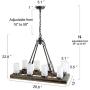 LNC A03487 Wood Chandelier Kitchen Island Lighting for Dining Rooms, Restraunt, Cafe, Bar Counter, Model