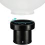 Sunlite DOD/10GL/BK/WH/MED 10'' Decorative Outdoor Twist Lock Globe Polycarbonate Post Fixture, Black Finish, White Lens, 3'' Post Mount (Not Included), 10''