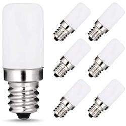 LOHAS LED C7 S6 Night Light Bulb, 15 Watt Light Bulbs Equivalent(1.5W), Mini LED Bulb Candelabra E12 Base, Soft/Warm White 3000K LED, Small Light for Bedroom Salt Lighthouse Lamp(6 PACK)