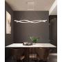 LED Chandelier Light Fixture Modern Dining Rooms Kitchen Chandeliers Ceiling Lamps Height Adjustable and Adjustable Lamp Color Brightness 66W Hanging Light for Office Study Kitchen Island Lighting