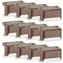 GIGALUMI 12 Pcs Solar Deck Lights, Bronze Finished Waterproof Led Solar Lamp for Outdoor Pathway, Yard, Patio, Stairs, Step and Fences. (Warm White)