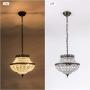 Vintage K9 Crystals Chandelier Classic Pendant Light Fixture for Living Room Entry Dining Room Staircase, Cone