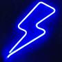 Lightning Bolt Neon Sign for Wall Decor,USB or Battery Decor LED Signs,Neon Lights for Bedroom,Light Up Signs Decorative Neon Light Sign for Home,Christmas,Party,Kids Living Room(Blue)