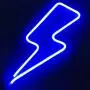 Lightning Bolt Neon Sign for Wall Decor,USB or Battery Decor LED Signs,Neon Lights for Bedroom,Light Up Signs Decorative Neon Light Sign for Home,Christmas,Party,Kids Living Room(Blue)