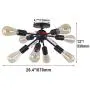 CLAIRDAI Sputnik Chandeliers Semi Flush Mount Ceiling Light Fixtures Mid-Century Starburst Pendant Light with 8 Lights for Kitchen Bedroom Living Room Dining Room (Black)