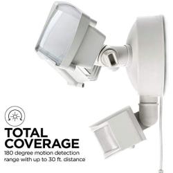 Home Zone Security Solar Motion Sensor Light - Outdoor Weatherproof 6000K LED Solar Security Light