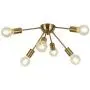 VINLUZ 6-Light Sputnik Chandelier Brass Mid Century Modern Ceiling Light Retro Chandelier Lighting for Kitchen Dining Room Bedroom Hallway Foyer