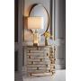 Sophia Modern Table Lamp with Nightlight LED Warm Brass Champagne Glass Off White Drum Shade for Living Room Bedroom Bedside Nightstand Office Family - Possini Euro Design