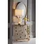 Sophia Modern Table Lamp with Nightlight LED Warm Brass Champagne Glass Off White Drum Shade for Living Room Bedroom Bedside Nightstand Office Family - Possini Euro Design