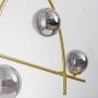 Glass Globe Sputnik Chandelier Modern 3 Light Molecule Pendant Lighting,G9 Mid Century Brass Finish Ceiling Lamp for Dining Room Hallway