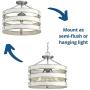 Progress Lighting P350049-141 Gulliver Semi-Flush/Convertible, Galvanized Finish