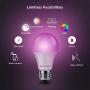 Smart WiFi Light Bulbs, LED Color Changing Lights, Works with Alexa & Google Home, RGBW 2700K-6500K, 60 Watt Equivalent, Dimmable with App, A19 E26, No Hub Required, 2.4GHz WiFi (2 Pack)