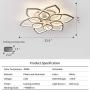 LED Ceiling Light Dimmable Modern Ceiling Light, 12 Heads Lotus Flower Shape Chandelier, Flush Mount Modern Ceiling Lamp Fixture, , for Living Rooms, Dining Rooms LED Ceiling Light