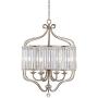 Stella Antique Soft Silver Chandelier 22'' Wide Modern Crystal Glass 6-Light Fixture for Dining Room House Foyer Kitchen Island Entryway Bedroom Living Room - Vienna Full Spectrum