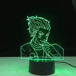 Kids Night Light Gift Led Touch Sensor Colorful Bedroom Nightlight Anime Hunter X Hunter Decor Light Cool 3D Lamp Hisoka Gadgets