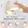 Modern Wall Sconce 6W Warm White 2800K, Bedside Led Light Fixture Bedroom Lighting, Nordic Decor Lamp 350 Degrees Rotatable Flexible for Reading in Living Room Hotel