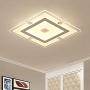 LAKIQ Modern LED Flush Mount Lighting Fixture Nordic Ultrathin Close to Ceiling Light Indoor Square Acrylic Chandelier for Living Room Bedroom Dining Room (Warm Light, 20.5)