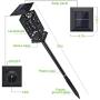Solar Lights Outdoor, GRDE Upgraded Solar Pathway Garden Lights Super Bright 20 lumens& Longer Working Time IP65 Waterproof Landscape Lighting for Yard Patio Walkway Landscape Spike Path Light