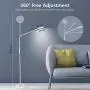 Floor Lamp, HueLiv Led Floor Lamp with Remote & Touch Control for 5 Brightness Levels & 5 Colors Dimmer, Adjustable Reading Standing Lamp for Living Room & Bedroom (White)
