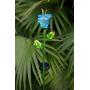 Joyathome Garden Solar Stake Lights Outdoor, 2 Pack Solar Powered Metal Stake Lights with Blue Bell Glass Lily LED Decorative Garden Lights for Walkway,Pathway,Lawn, Courtyard