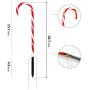 Christmas Candy Cane Pathway Marker Lights,LED Yard Lawn Pathway Markers Outdoor Candy Pathway Markers Christmas Indoor/Outdoor Decoration Lights UL588 Certified,18ft Length (Orange)