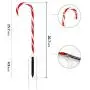 Christmas Candy Cane Pathway Marker Lights,LED Yard Lawn Pathway Markers Outdoor Candy Pathway Markers Christmas Indoor/Outdoor Decoration Lights UL588 Certified,18ft Length (Orange)