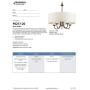 Progress Lighting P4217-20 5-Lt. Chain Hung Fixture Off-White Linen Fabric Shade,Antique Bronze
