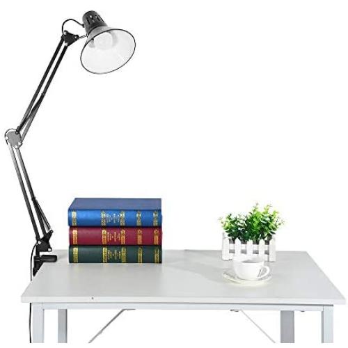 Glumes Swing Arm LED Desk Lamp, Wood Designer Table Lamp, Reading Lights for Living Room, Bedroom, Study, Office, Bedside Nightstand Lamp with LED Bulb