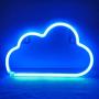 Cloud Neon Light, Cute Neon Cloud Sign, Battery or USB Powered Night Light as Wall Decor for Kids Room, Bedroom, Festival, Party (Blue)