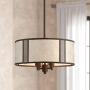 Bryce Oil Rubbed Bronze Drum Pendant Light 20'' Wide Mica Shade 4-Light Fixture for Dining Room House Foyer Kitchen Island Entryway Bedroom - Regency Hill