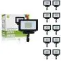 ASD 30W LED Flood Light with Arm - 5000K Daylight 3056 Lm - 70W MH Equivalent - IP65 Waterproof - 120V Commercial Super Bright LED Floodlight Outdoor Garage - Black Finish - UL & DLC Standard, 10-Pack