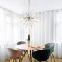 MOTINI Polished Nickel Sputnik Chandeliers 5-Light Pendant Lighting Contemporary Chandelier for Dining Room Lighting Fixture, UL Listed