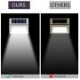 Otdair Solar Deck Lights, 3 LED Solar Step Lights Outdoor Auto On/Off Stainless Steel Solar Stair Lights Waterproof Wireless Solar Powered Lights for Fence Patio Garden Pathway - White 12 Pack