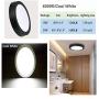 Jaycomey 24W Round Super Bright LED Flush Mounted Ceiling Light Fixtures,Surface Mounted Ceiling Light for Bathroom Balcony Garage Dining Room Kitchen,Non-Dimmable,Cool White,11.8 Inches
