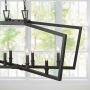 KSANA Black Chandelier, Modern 8 Lights Metal Light Fixture for Dining Room and Kitchen Island