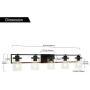 MELUCEE 5-Light Bathroom Vanity Light Fixtures Black Wall Sconce with Clear Glass Shade, Modern Wall Light Fixtures for Vanity Table Bedroom Dressing Table Mirror Cabinets