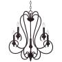 Channing Bronze Chandelier 24 1/2'' Wide Rustic Curved Scroll 5-Light Fixture for Dining Room House Foyer Kitchen Island Entryway Bedroom Living Room - Franklin Iron Works