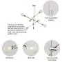Sputnik Chandelier 6 Lights Modern Pendant Lighting Chrome Finish Contemporary Chandeliers Light Fixture Semi Flush Mount Ceiling Light Mid Century Modern Pendant Lighting for Kitchen Dining Room
