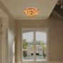Tiffany Ceiling Light, Artzone Handcrafted Tiffany Ceiling Lamp, Stained Glass Ceiling Light for Foyer, Living Room, Dining Room, Bedroom, Bathroom - 12'' Natural Stone Lampshade