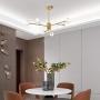 Modern Sputnik Chandeliers 6-Lights Pendant Lighting Ceiling Light Fixture for Living Room, Dining Room, Hotel