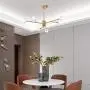 Modern Sputnik Chandeliers 6-Lights Pendant Lighting Ceiling Light Fixture for Living Room, Dining Room, Hotel