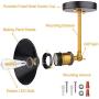 CINOTON Wall Sconce, Swing Arm Wall Light with 240 Degree Adjustable, Industrial Vintage Wall Lamp Bronze Finish Include 4W 2700k Bulbs for Bedroom, Bookcase,Dining Room, Restaurant (2PACK)