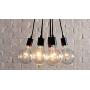 1-Light E26 Screw Chandelier Mid Century Pendant Lighting Industrial Vintage Ceiling Light Fixture for Living Room/Bedroom/Dining Room (Black, 1)