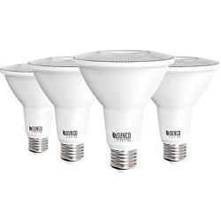 Sunco Lighting 4 Pack PAR30 LED Bulb, 11W=75W, Dimmable, 3000K Warm White, 850 LM, E26 Base, Indoor/Outdoor Spotlight, Waterproof - UL & Energy Star