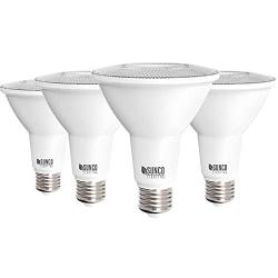 Sunco Lighting 4 Pack PAR30 LED Bulb, 11W=75W, Dimmable, 3000K Warm White, 850 LM, E26 Base, Indoor/Outdoor Spotlight, Waterproof - UL & Energy Star