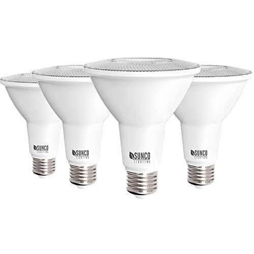 Sunco Lighting 4 Pack PAR30 LED Bulb, 11W=75W, Dimmable, 5000K Daylight, 850 LM, E26 Base, Indoor/Outdoor Spotlight, Waterproof - UL & Energy Star